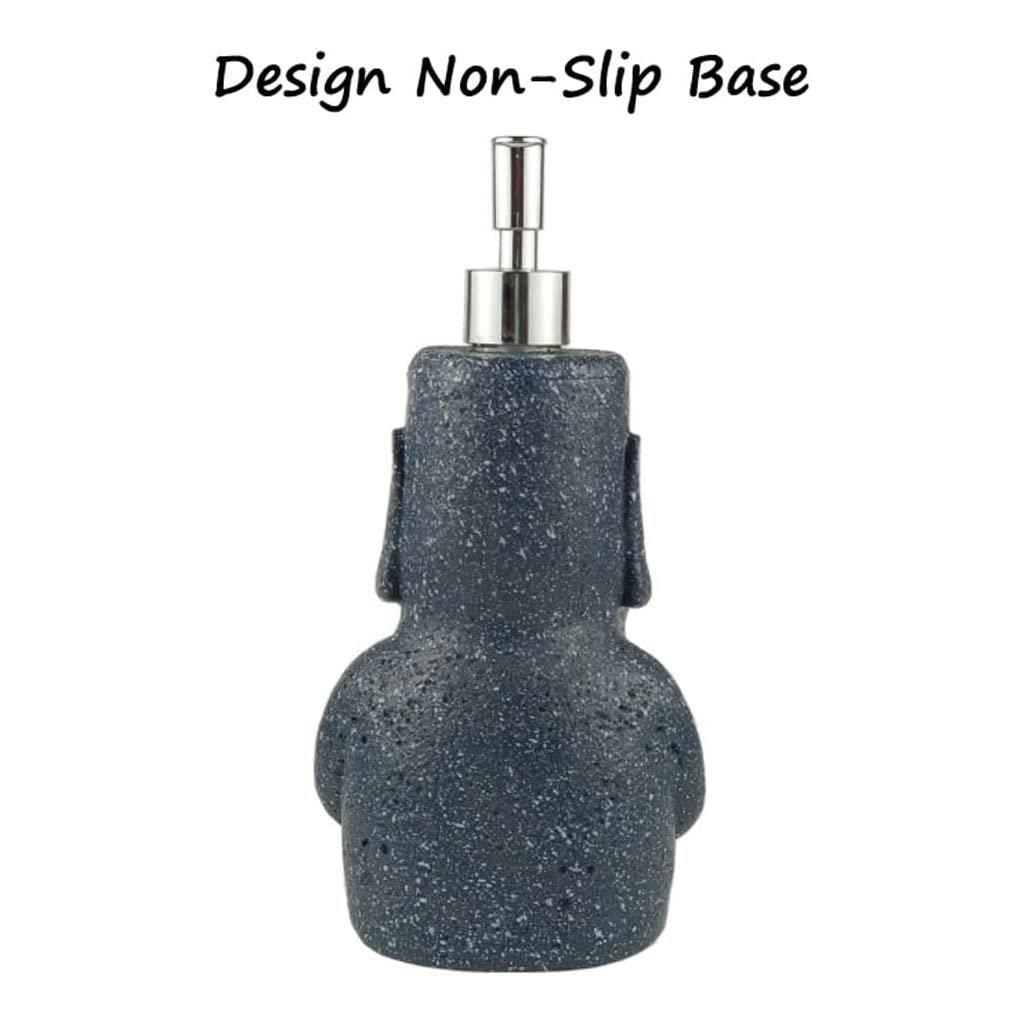 Dispensador de jabón de cerámica, Bomba de jabón de Manos para baño, dispensador de líquido Recargable con Bomba a Prueba de Fugas, Botella de loción de 450ml/15,2 oz