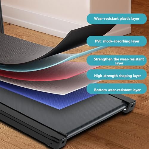 Image of Walking Pad with Handle Bar, 1.2HP Electric Portable Small Treadmills for Home Small Spaces,0.6-4.9MPH Compact Walking Pads Treadmill with Handles, 350LBS