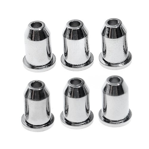 6pcs Guitar String Mounting Ferrules / Bushing Chrome Guitar Parts