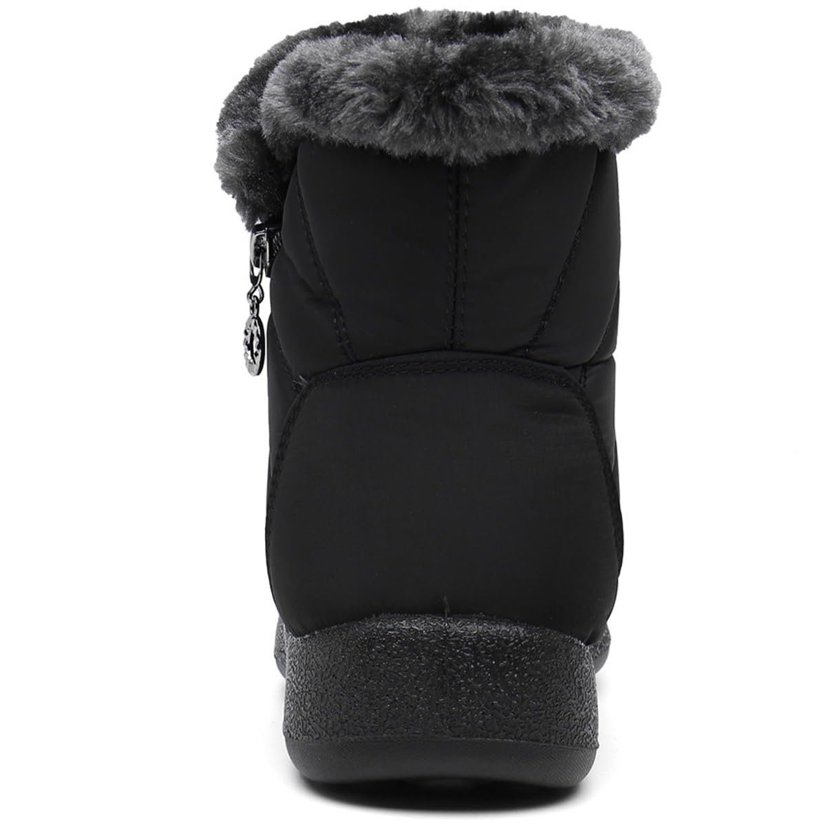 Stivali Donna Stivaletti Invernali Impermeabili Cerniera Stivali da Neve Cotone Caldo Peluche Caviglia Boots Bassi Scarpe Ultraleggero