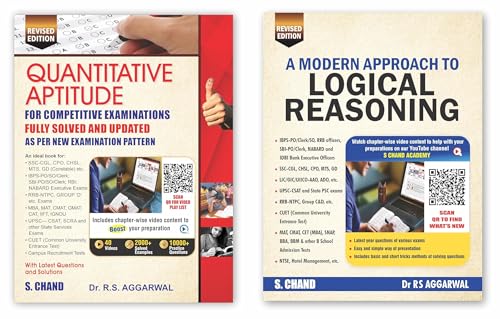 Image of RS Aggαrwαl - 2026 Editions - Quantitative Aptitude + A Modern Approach to Logical Reasoning - Combo Set of 2 Books - [ORIGINAL BOOKS-TOP GRADE PAPER ... + 10000+ Practice Questions - For 2026 Exams