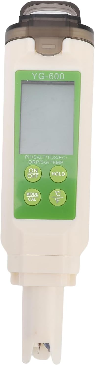 Zerodis Digital Water Quality Tester Water Test Kits Nutrient Testers 7 in 1 PH EC TDS SG Salt ORP Temperature IP66 Rating Digital Meter for Swimming Pool Aquarium Pond