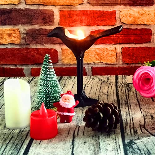 Rustic Cast Iron Bird Candle Holder, Sycyulan Metal Tealight Votive Candle Holders, Vintage Metal Candlestick Holder For Home Garden Table Centerpiece, Tabletop Decorative Candle Stands (Set Of 2) #TOP5