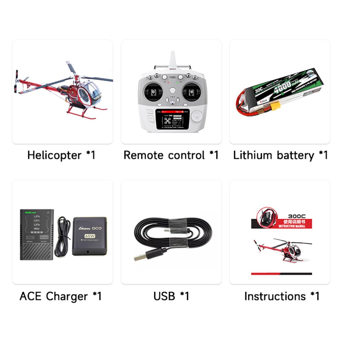 JCZK 300C PRO GPS RC Hubschrauber, 2,4 GHz 12-Kanal schaufelloser Metall-Hubschrauber mit H1 PRO intelligenter Flugsteuerung, GPS-Ortung, EIN-Tasten-Rückkehr, RTF Ausführung, Rot (Rot)