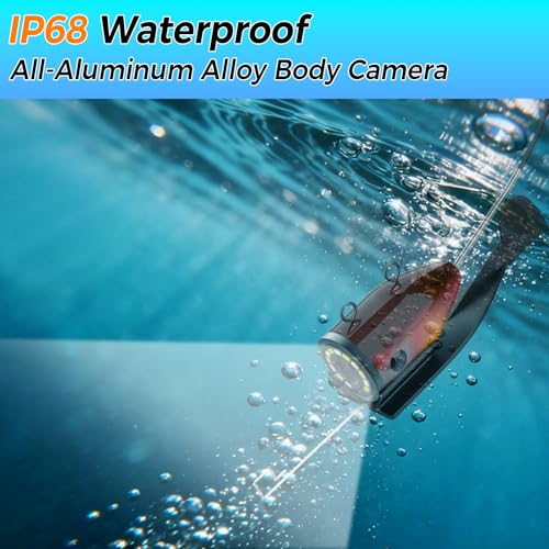 Image of Underwater Fishing Camera 5 inch LCD Monitor Portable Fish Camera with Light Waterproof IP68 for Ice Fishing, Lake Sea Boat Kayak Fishing
