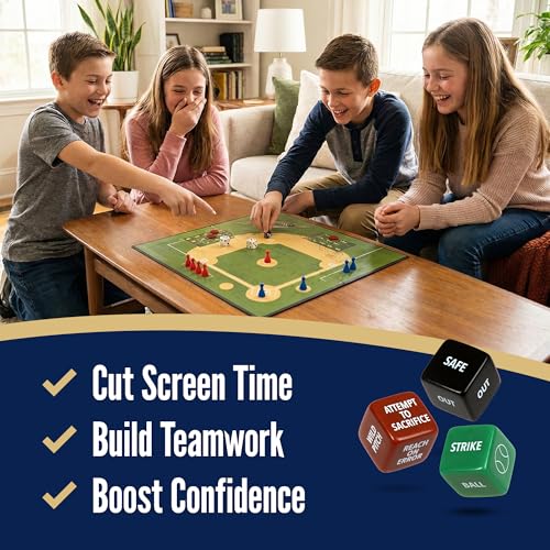 Juego de mesa de béisbol para niños y adultos miniatura 5