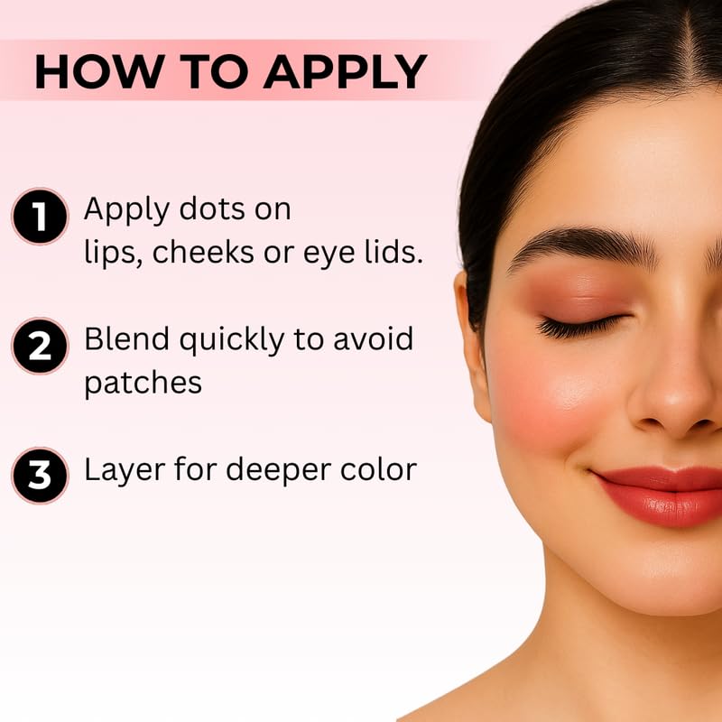 Image of Lip Tint Long Lasting Water Tint, Lip and Cheek Tint Cherry Shade - 6 ML | 24 Hour Wear, Long Lasting Liquid Blush & Lip Stain, Waterproof & Smudge Proof , Dewy Matte Finish