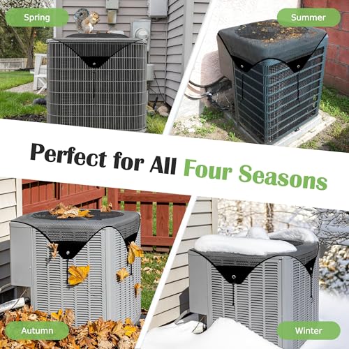 36"x36" Printspree Mesh Outdoor AC Unit Cover (Black) - image 6