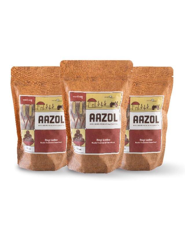 Aazol Ragi Millet Laddu - 1.05kg (350g - Pack of 3) | Made with Desi Ghee & Jaggery | Rich in Protein, Iron & Calcium | Ready to Eat (B0DFWV5J95) Amazon Price History, Amazon Price Tracker
