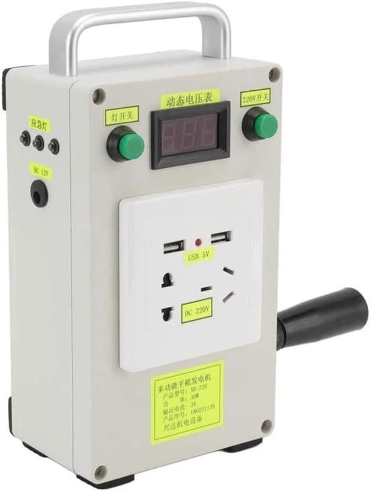 Generator z korbą ręczną, generator przenośny, generator awaryjny na zewnątrz, generator ręczny, generator wielofunkcyjny, power bank