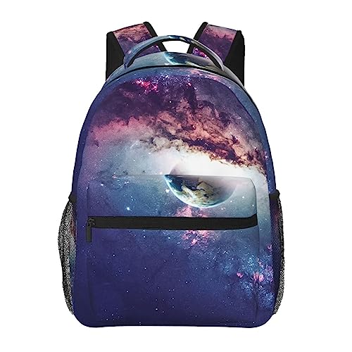 Sac à dos en toile imprimé abstrait pour voyage et rando décontractée