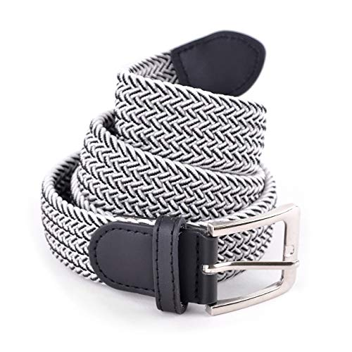 Stretch Braided Woven Belts without Holes, Elastic Casual Belts for Men and Women