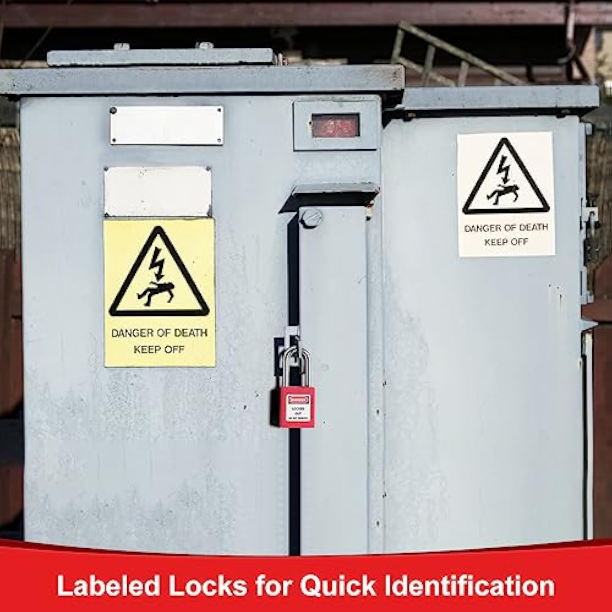 Red Loto Locks - 5pcs Keyed Different Safety Padlocks