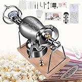 3. Machine à pop-corn manuelle : Accessoires complets : Nous avons préparé pour vous des accessoires complets pour notre produit. La liste des produits comprend : une plateforme en bois décorative, une gourde en métal décorative, un manuel d'instructions, une cuve à pop-corn, un kit d'outils de support, un sac et des gants. La base en bois massif vous permet de présenter facilement votre machine à pop-corn. Cette machine à pop-corn rétro est un cadeau vintage idéal pour un père, une mè
