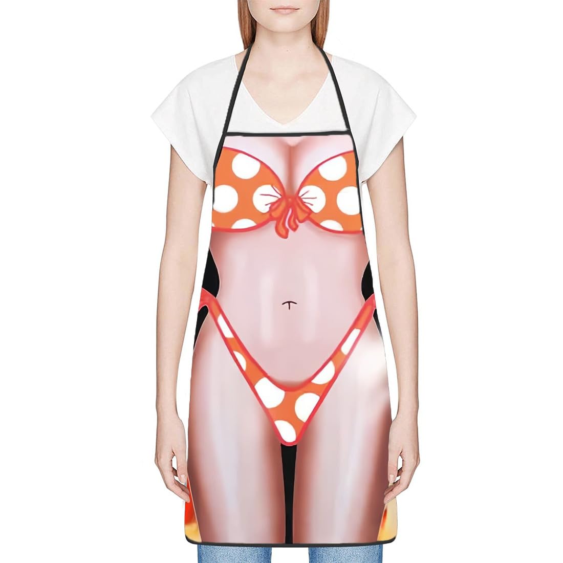 ZKGYUS Delantal Cocina Mujer, Delantales Graciosos, Delantal cocina, Sexy Delantal de Cocina Mujer en Bañador Regalo Divertido para Novia, esposa