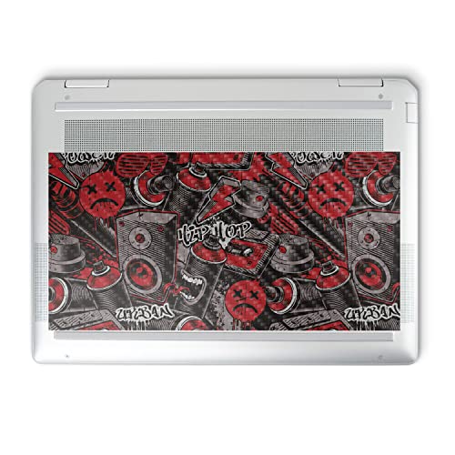 Image of MightySkins Carbon Fiber Skin Compatible with HP Spectre x360 14 inch (2022) Full Wrap Kit - Red Hip Hop | Protective, Durable Textured Carbon Fiber Finish | Easy to Apply | Made in The USA