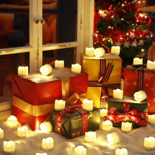 Image of Topstone 24-Pack Flameless LED Candles with Remote Control, 10-Key Timer (2H /4H /6H /8H), Flickering & Steady Modes, Dimmable Warm White Battery-Operated Candles,Includes 2 Remotes & Batteries