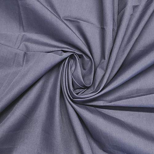 MEGUMI 100% Cotton Poplin Unstitched Fabric 2.5 Meter Cloth Material for Women's Saree Skirts, Petticoats, Pyjamas, Patiyala Pants, Salwar (Grey)-picture-31