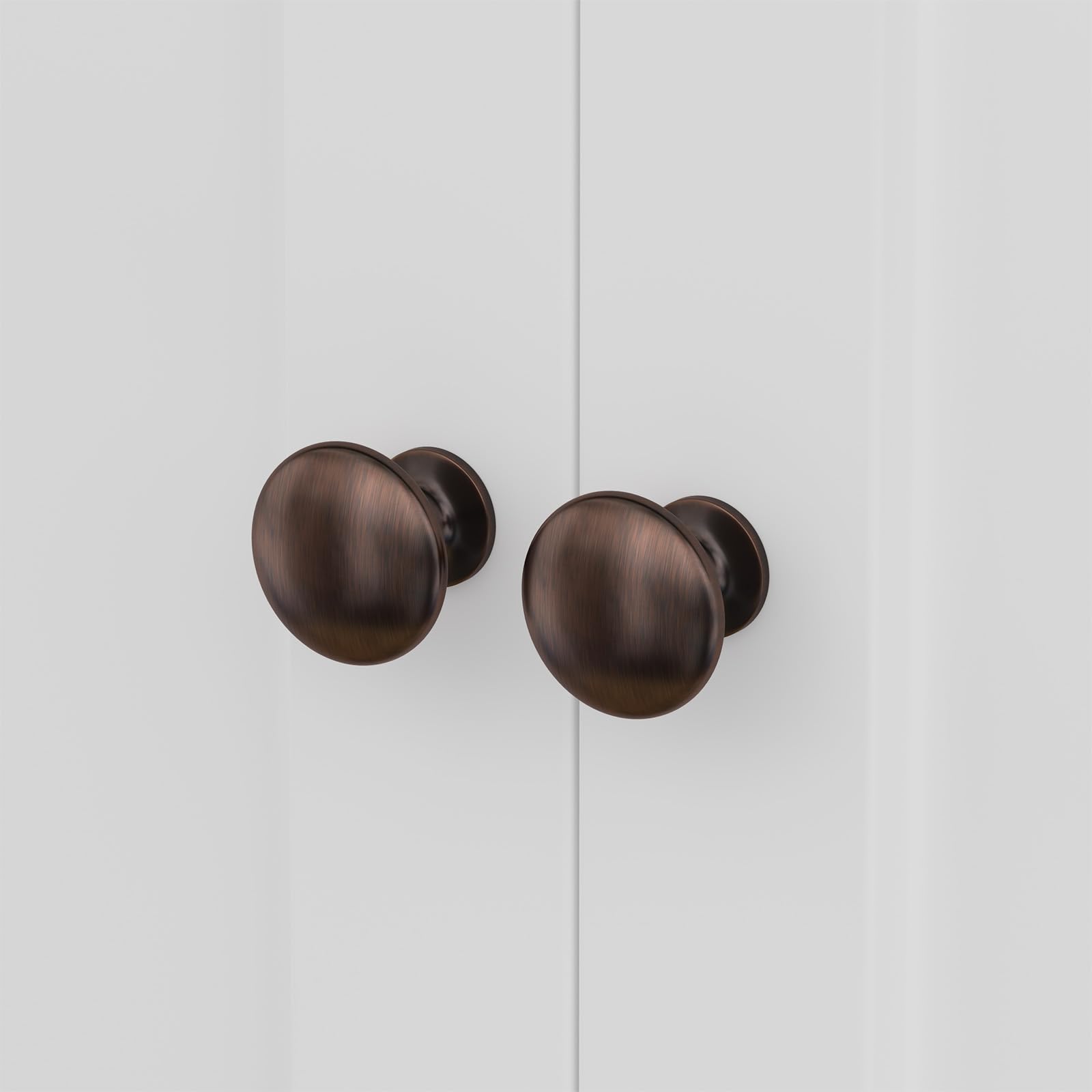 LONTAN 20 Pomos de Bronce Frotados Con Aceite para Muebles - Modernos para Cocina, Cajones, Puertas, Dormitorio y Baño