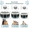 MZNZ Dog Cat Playpen, Portable Puppy Pet Crate Indoor for Small Dogs Cats Rabbits, Foldable Dog Cage Enclosure for Outdoor, Pop Up Dogs Tent Kennel with Carrying Case, Grey #1