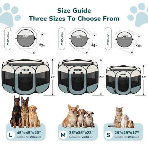 image for MZNZ Dog Cat Playpen, Portable Puppy Pet Crate Indoor for Small Dogs C