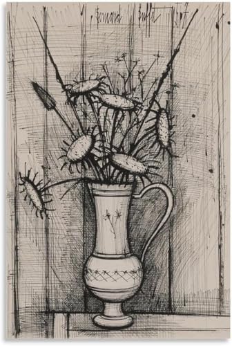 Affiche Bernard Buffet Tournesols peinture abstraite retro 40x55cm