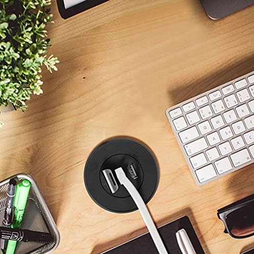 JENOR 5cm Grommet Hole in-Desk Mounting 3 Ports USB 2.0 Hub for Laptop PC Computer