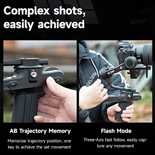 FeiyuTech Gimbal for DSLR Camera (SCORP C Official) | 3 Axis Handheld Camera Gimbal for Sony, Canon, Panasonic Nikon, Fujifilm Mirrorless Camera | Remote, Magic Wheel, Rear Grip | 2.5 Kg Payload - Image 7