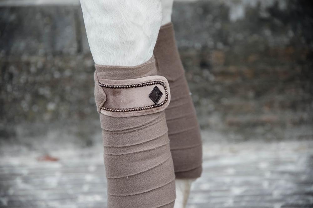 Kentucky - Fleecebandagen Velvet Pearls beige
