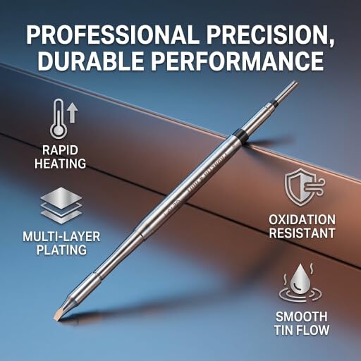 Image of Soldering Iron Tip Welding Tool Replacement Soldering Tip C210 T26D for JBC210 0-300 ℃(C210‑020 Straight Tip)