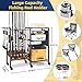 Olakee Fishing Rod Holder for Garage, 12 Fishing Pole Rack & Tackle Organizer, Fishing Gear Storage Cart for Home Entryway & Corner, Space Saving Rod Stand, Heavy Duty Gift for Men Dad Anglers