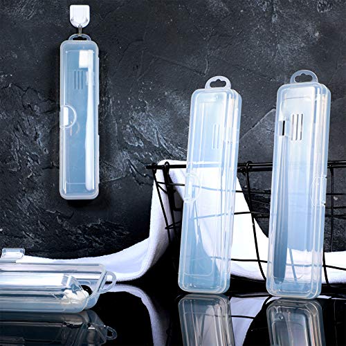 5 Pieces Portable Travel Toothbrush Case, Travel Toothbrush Holder Hard Plastic Dust-Proof Toothbrush Container Toothpaste Box Holder For Travel Use (Clear) #TOP4