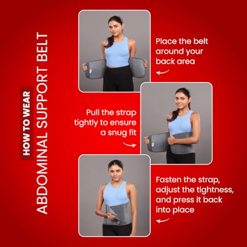 Image of Dr.Ortho Abdominal Belt for Women, Post C-Section Surgery, Maternity Waist Support After Delivery, Belly Support Belt Grey (XXL)
