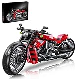 FATOX Technik Motorrad Bausatz für Harley Davidson, 849 Klemmbausteine Technik Rennen Motorrad Modell Konstruktionsspielzeug Kompatibel mit Lego Technic