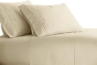 Vista 10 de Royal Tradition Juego de sábanas de 300 hilos, 100% algodón, 4 piezas, tamaño King, con bolsillos profundos, color marfil