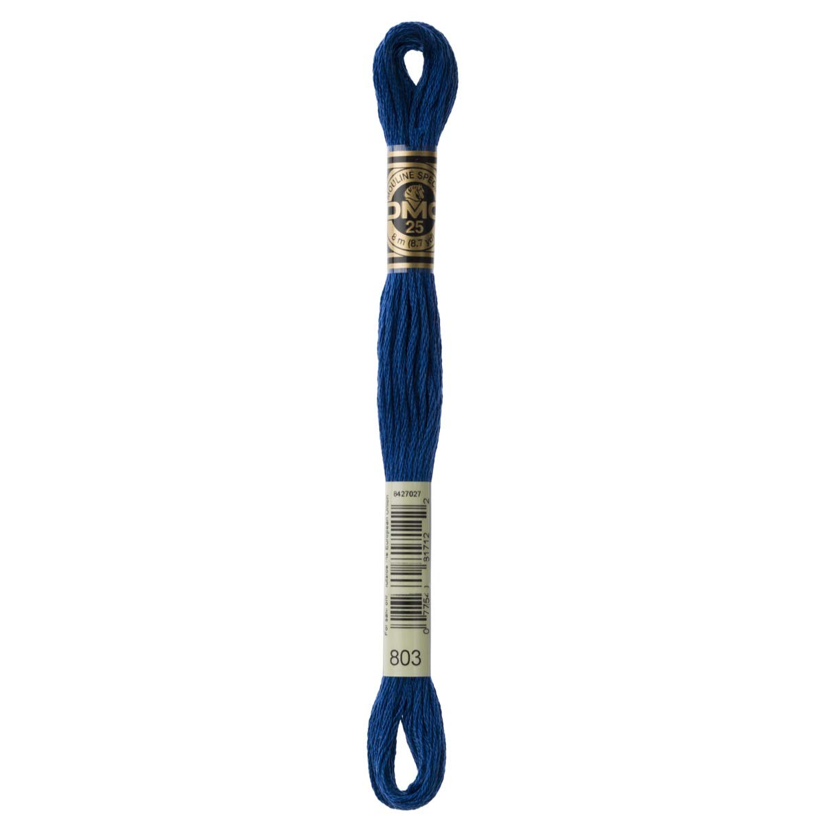 DMC Embroidery Floss Mouline Stranded Cotton Thread for Hand Embroidery and Sewing - Colour No: 803-4 x 8m Skeins