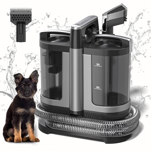 HiKiNS Aspirador Limpiador de Alfombras, 400 W Aspiradora de Lavado Para Alfombras, Escaleras, Tapicería, Coche y Sofápara Grandes Superficies y Manchas Tenaces, HQX-VC003