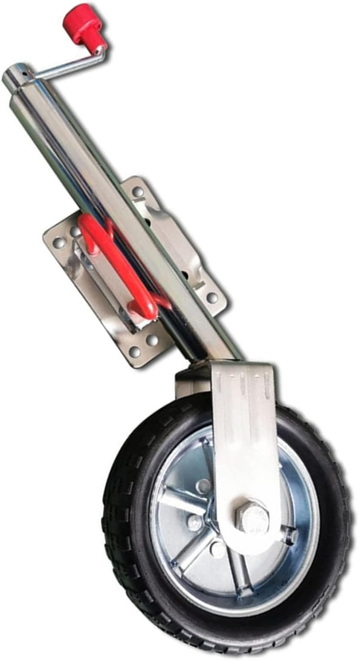Lift Swivel Trailer Jack - 10In Wheel Folding Jockey Wheel Support, Trailer Jack Wheel, Heavy Duty Boat Trailer Guide Wheel, 900Kg Capacity, 24Cm Height, for B,10in Wheel