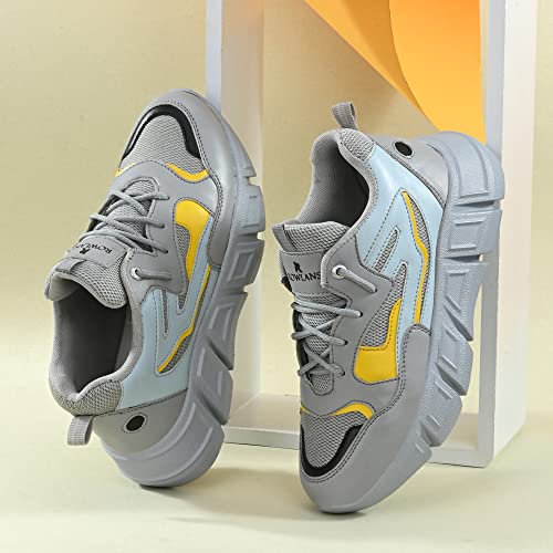 Image of ROWLANS Women's Synthetic Leather Stylish /Comfortable /Running /Gym Lace-Ups Sports Shoes