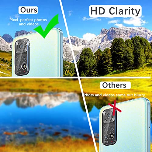 [2+2Pack] Mooisvs For Xiaomi Redmi Note 11 4G/Redmi Note 11S 4G Privacy Tempered Glass Screen Protector (2Packs)+Camera Lens Protector(2Packs),Anti-Spy Tempered Glass Case Friendly #TOP5