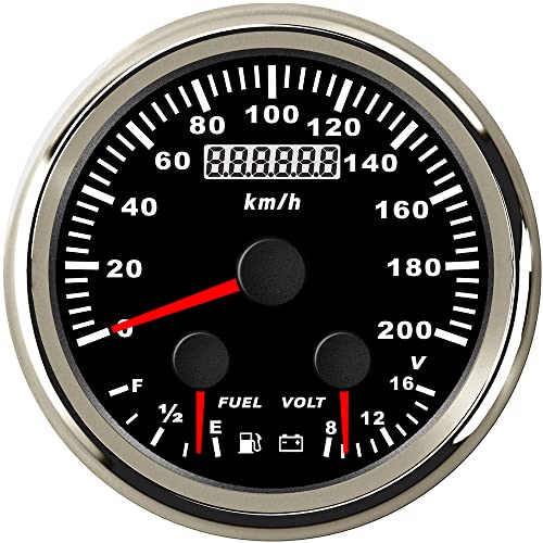 Jauge de vitesse GPS 85mm 3in1 pour rénover le tableau de bord de votre tracteur ou scooter 12V