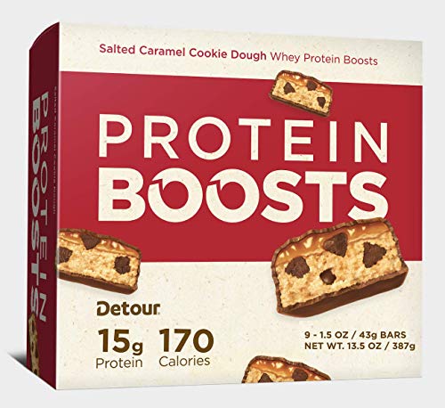 Detour Protein Boosts Bars, Salted Caramel Cookie Dough, 1.5 Ounce, 9 Count