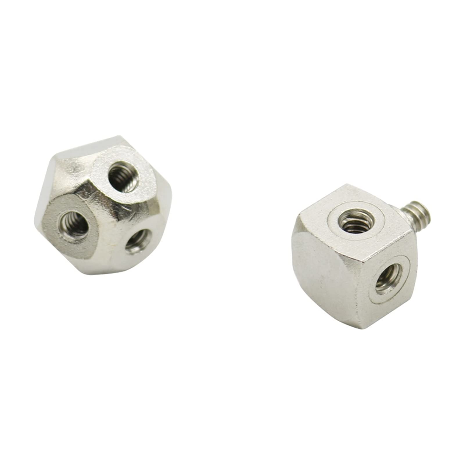 Filetto da 3/16 "Filo femminile a 3 fori, Connettore a 4 fori Agricoltura Brass Box Supporto for ugello, utilizzato for collegare 50 ugelli di atomizzazione(Silver)