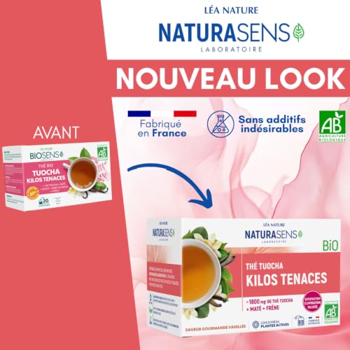 Biosens - Thé Tuocha Kilos Tenaces - Thé Tuocha, Maté, Cassis, Marc de Raisin et Frêne - Certifié Bio AB - Fabriqué en France - 20 sachets – vue 2