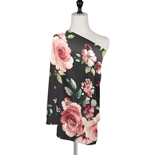 Miniatura 53 de Cubierta de lactancia lindo bosque, animales, árboles, setas, bayas, lactancia materna, toldo suave para asiento de automóvil, cubierta de toldo