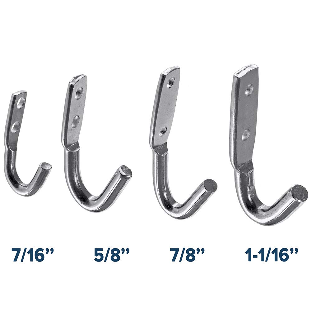 Mountable Metal Rope and Tarp Hooks (11/16 Inch X 20 Pack)