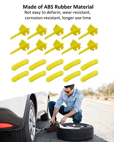 Landsin 20Pcs Tire Demount Head Plastic Tire Changer Protector, Tyre Changer Mount Demount Head Duck Insert Rim Protector 10Front + 10Rear Inserts Tire Machine Accessories #TOP2