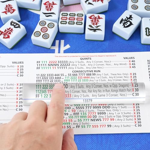 Regla lupa con línea guía para Mahjong miniatura 6