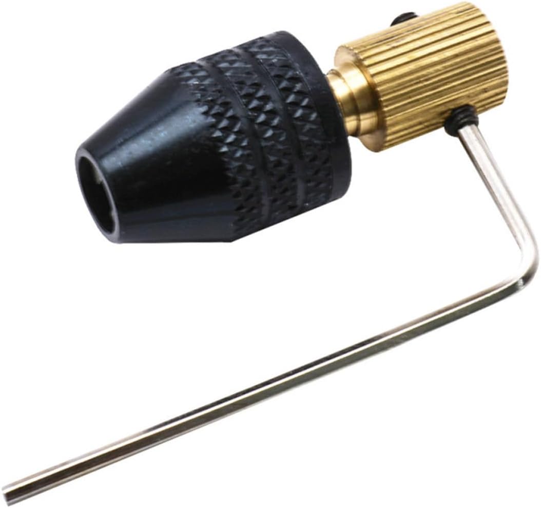 Keyless Drill Chuck Adapter with Brass Base 3 Jaw Black