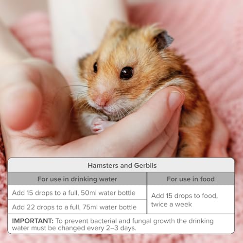 Beaphar - Hamster Vitamin Solution - Supports Optimum Health - Contains Vitamins B, C, E and K - Easy-to-use liquid, Add to Drinking Water or Food - Suitable for Hamsters, Gerbils and Rats - 75ml - Image 6